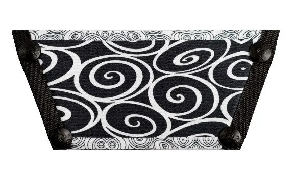 ** Black and White Swirl Top