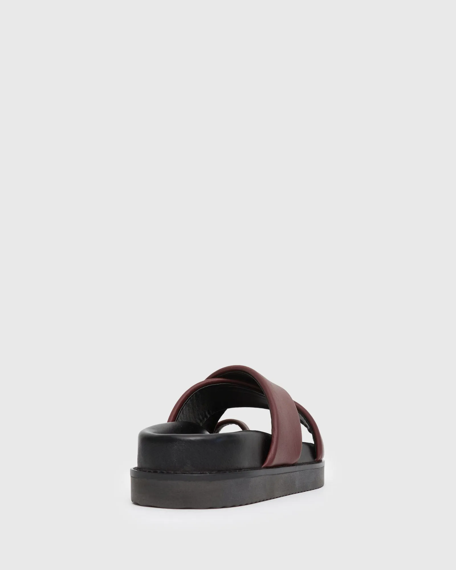 BERMUDA Leather Crossover Slide Sandals