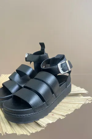 Black Gladiator Sandals