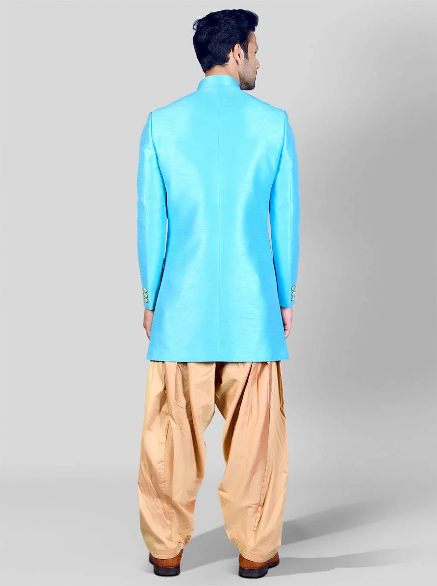 Bright Blue Indowestern | Azania