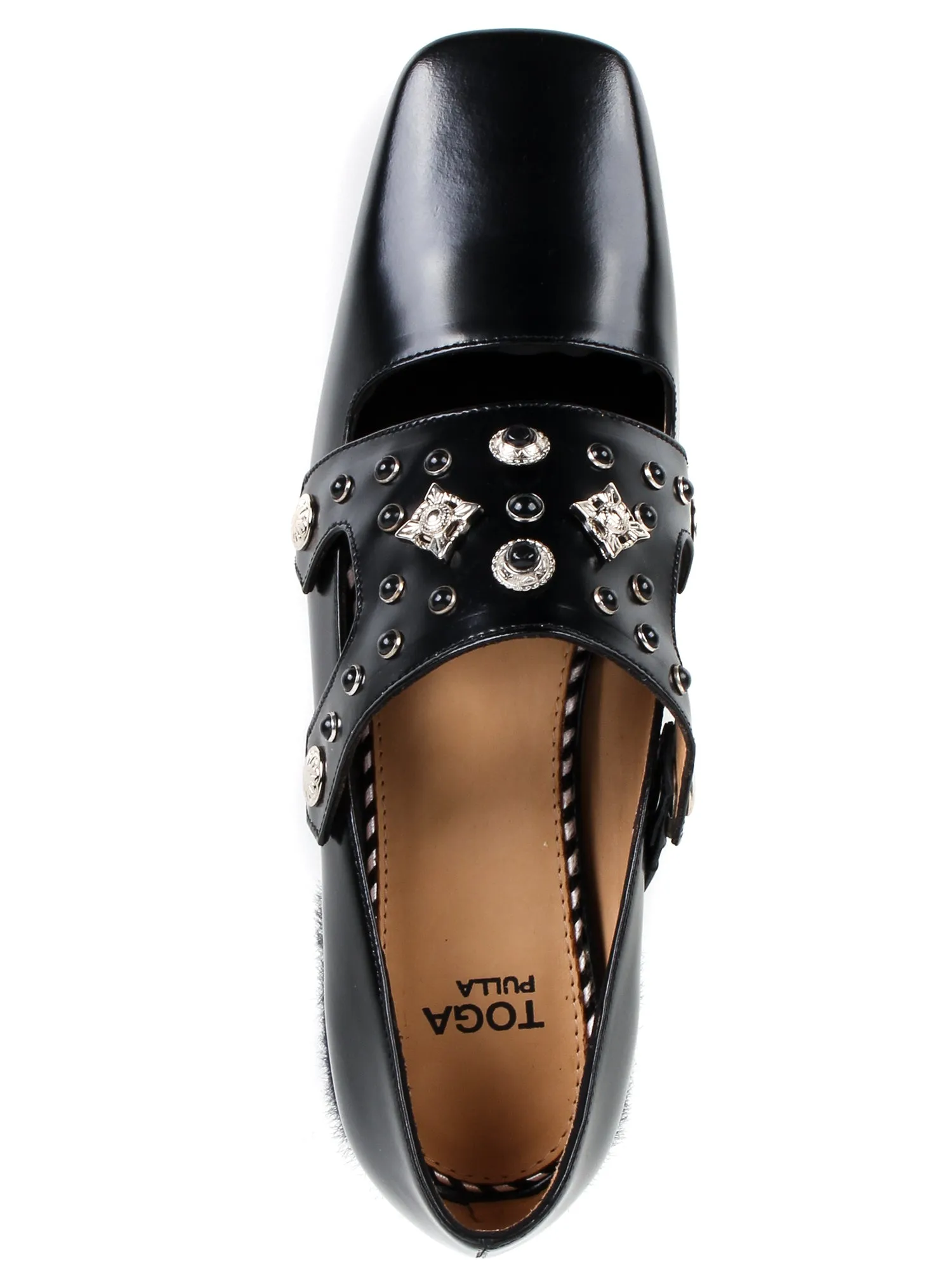 Luxurious Fur-Heeled Cut-Out Monk Shoes