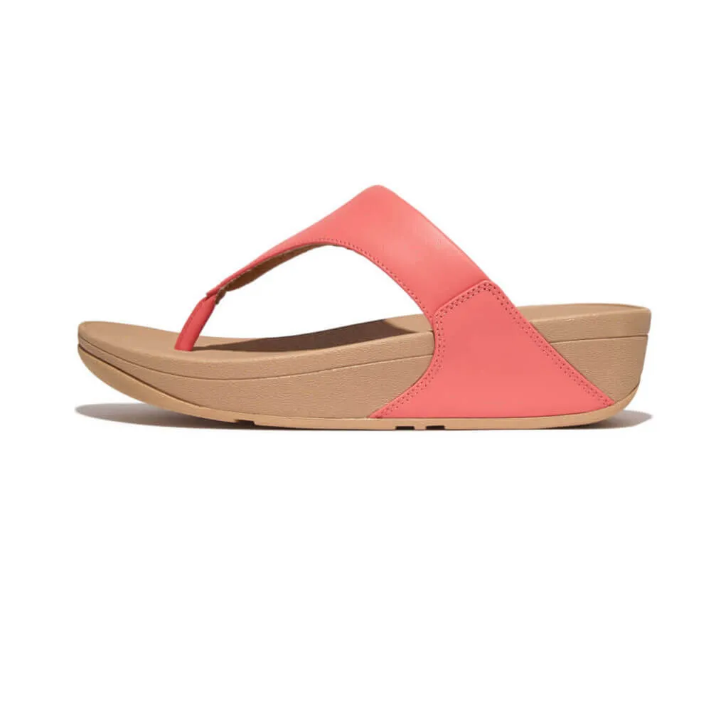 FitFlop Lulu Leather Sandals - Rosy Coral