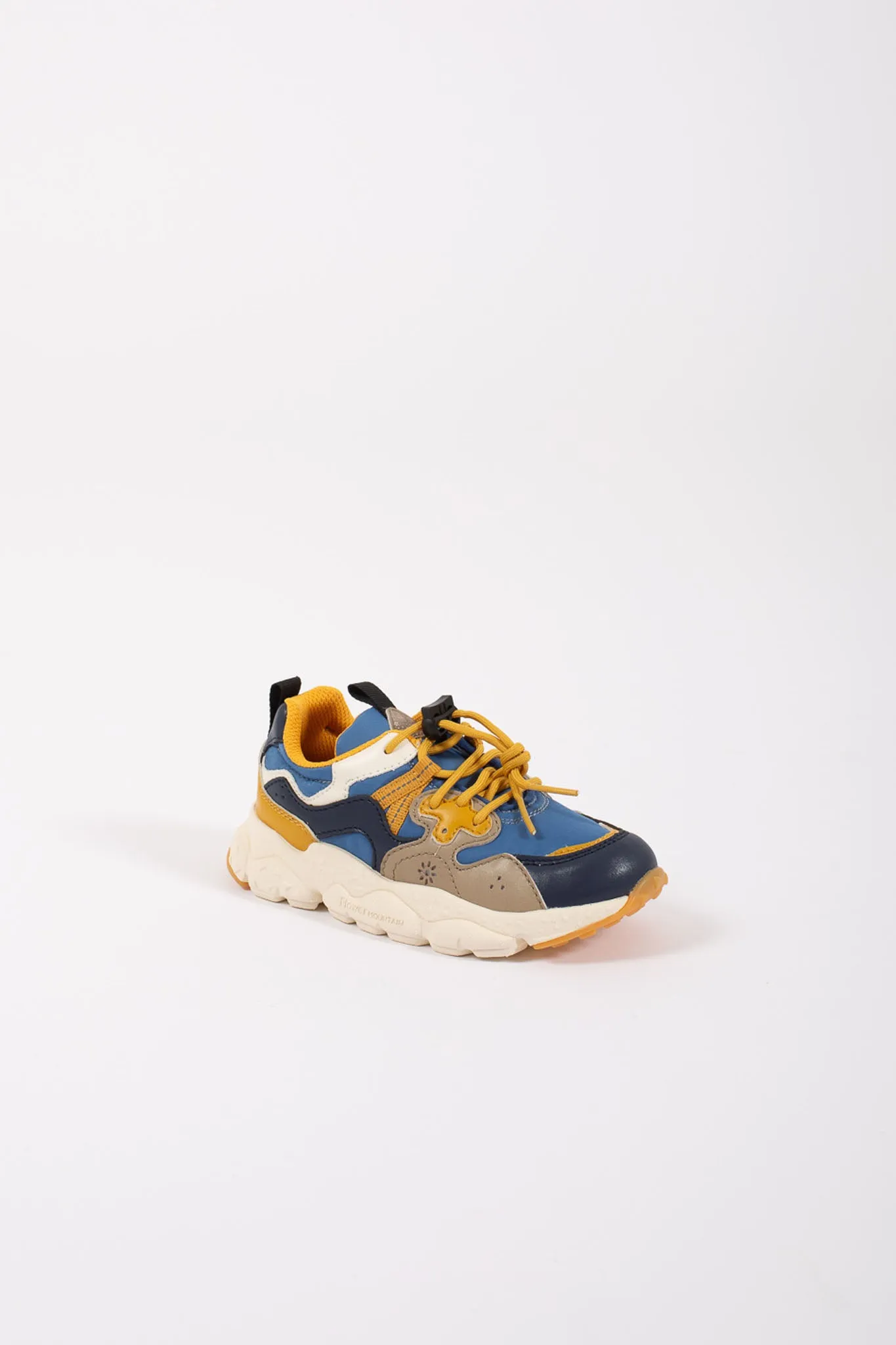 Flower Mountain Sneakers Eco Calf/nylon Blu Bambino