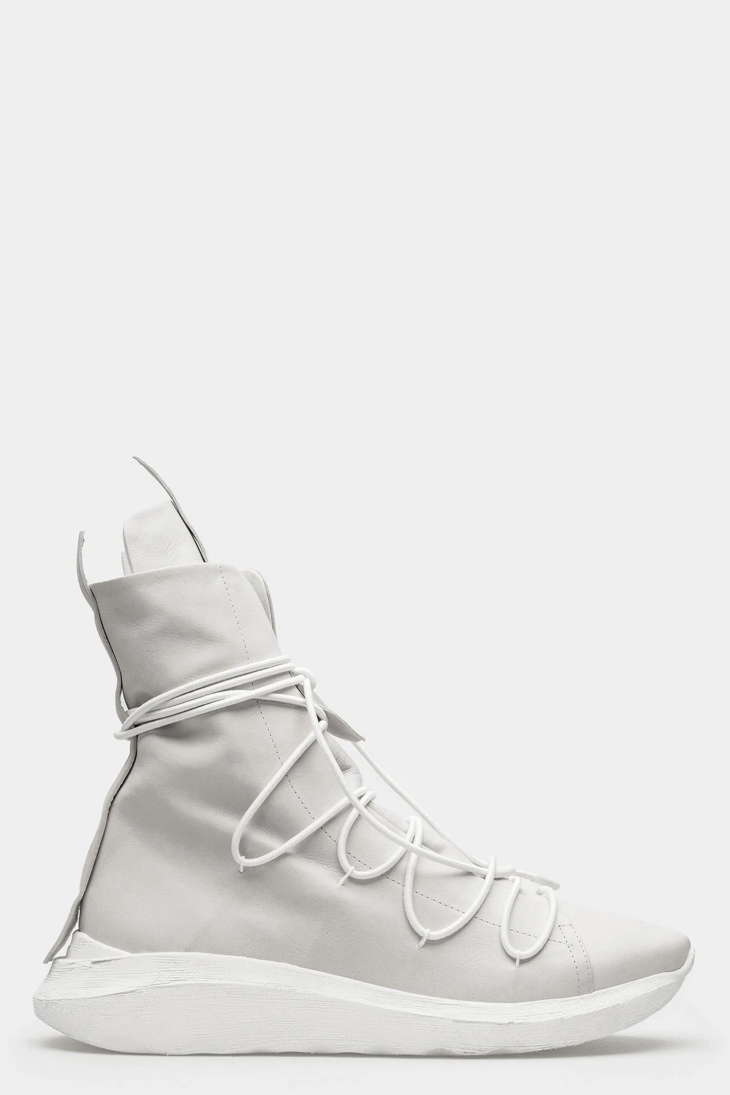 High top elastic laces sneakers, Light Grey