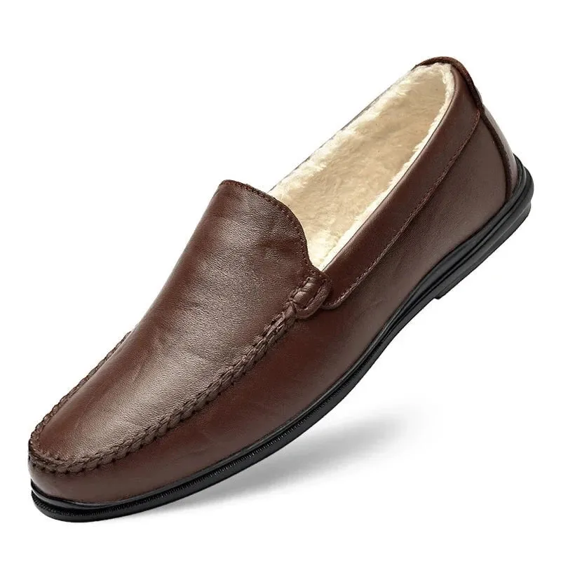 Italian Mens Shoes Casual Luxury Brand Summer Men Loafers Split Leather Moccasins Comfy Breathable Slip On Boat Shoes