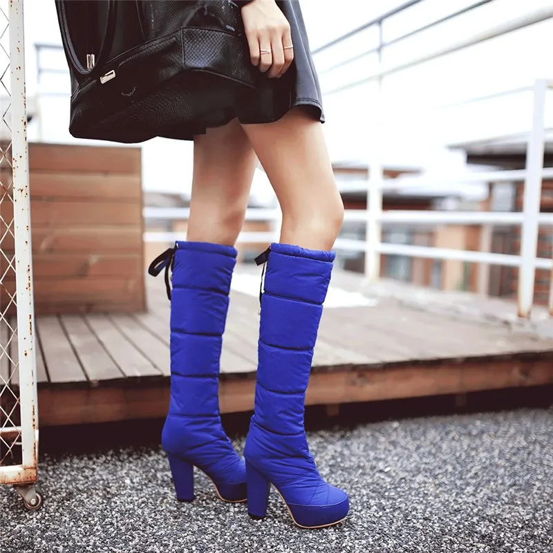 Knee High Boots Waterproof High Heels