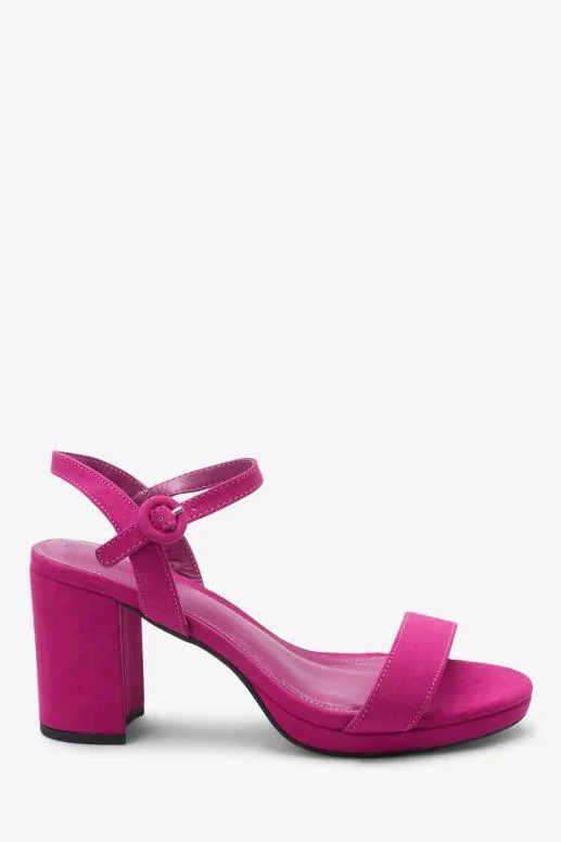 Next Magenta Womens Platform Sandals