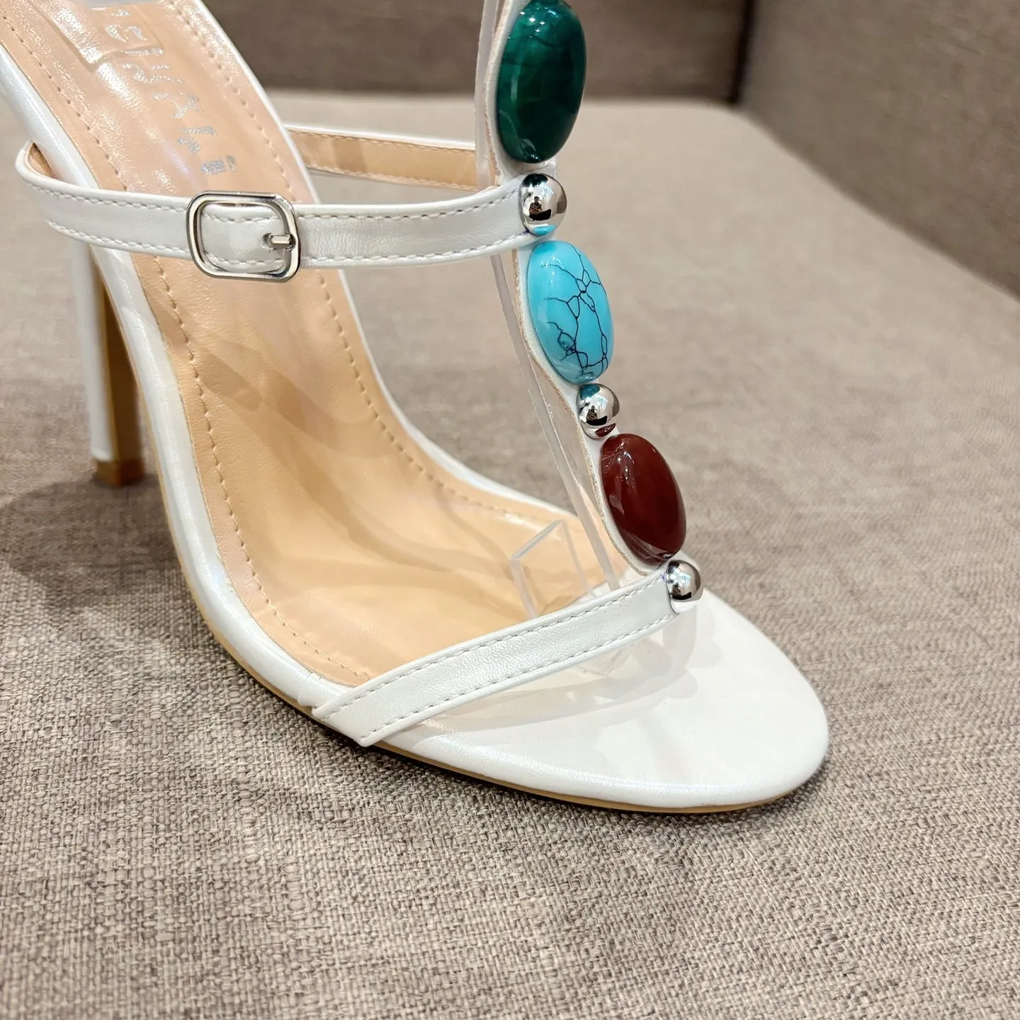 Nitara Gemstone Strappy Heels