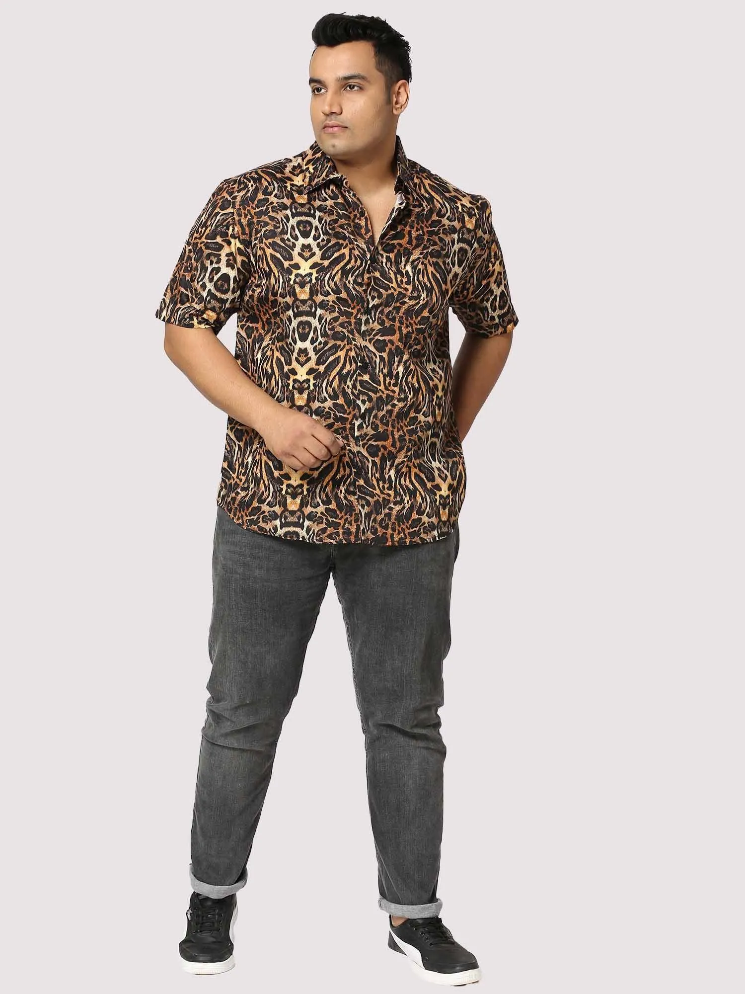 Rage Digital Printed Half Shirt Men's Plus Size