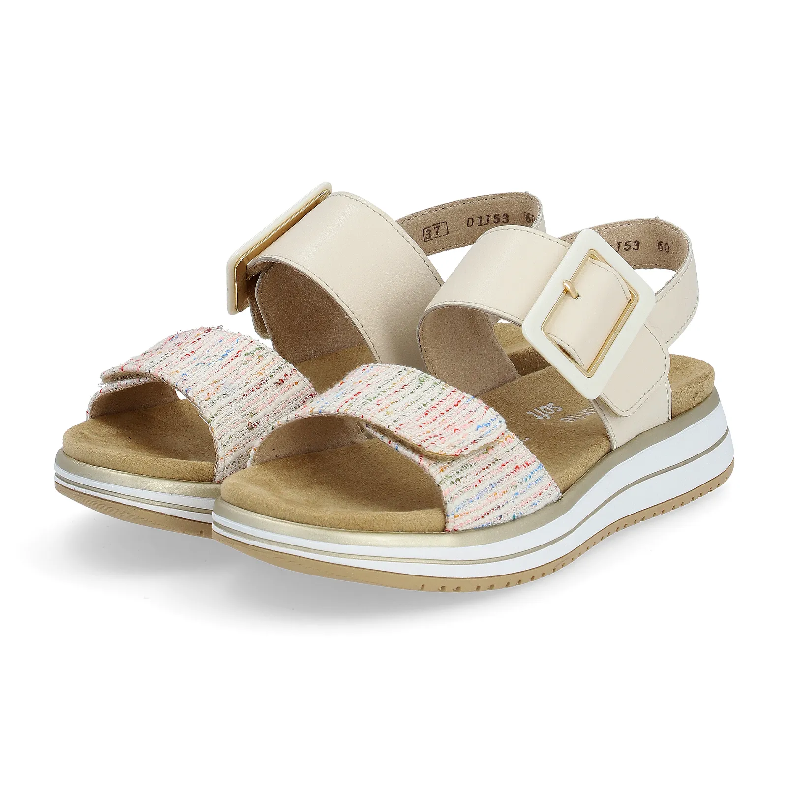 Remonte Jocelyn D1J53 Backstrap Sandal (Women) - Weiss Multi/Porzellan Carpino