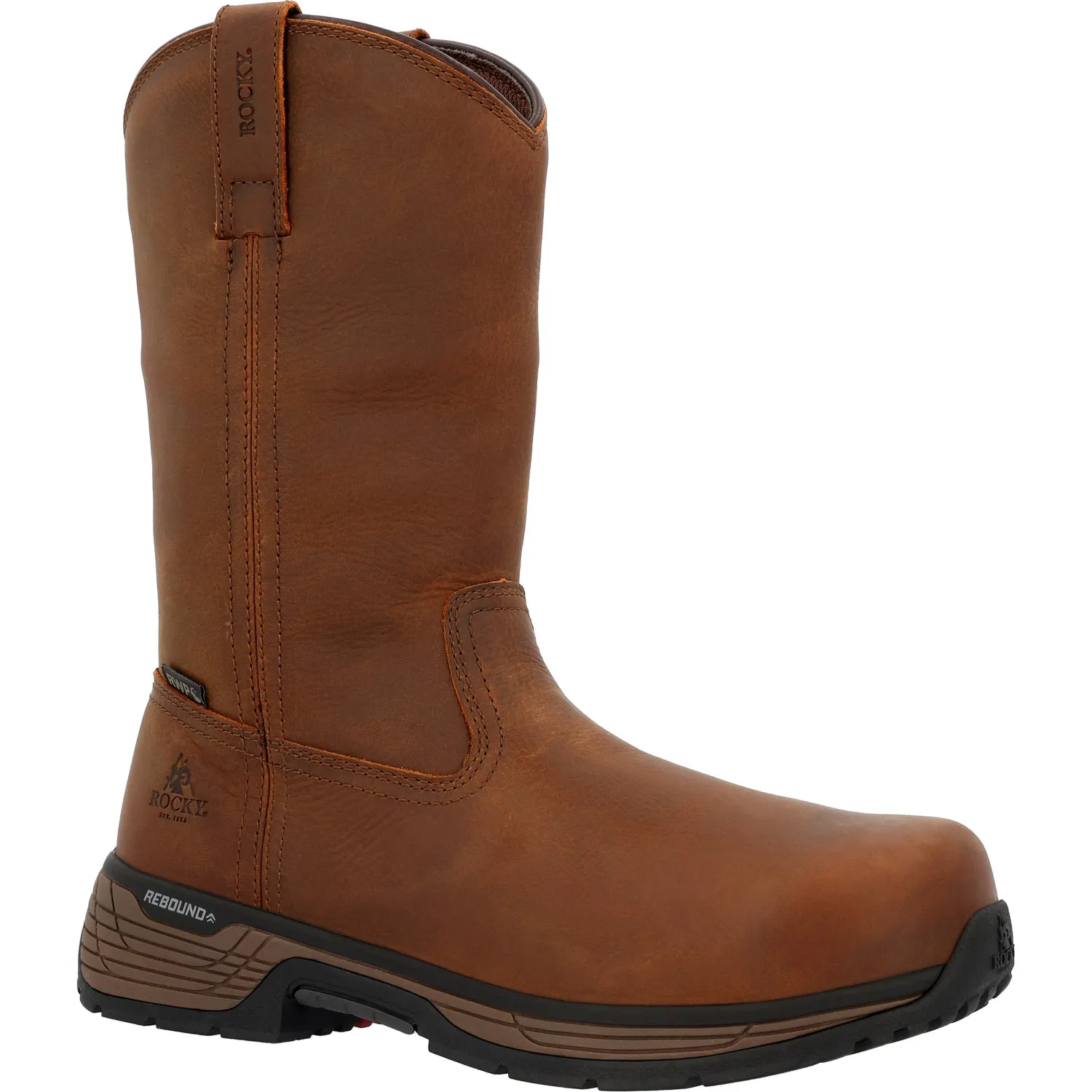 Rocky Mens Treadflex 11in WP CT Crazy Horse Leather Work Boots