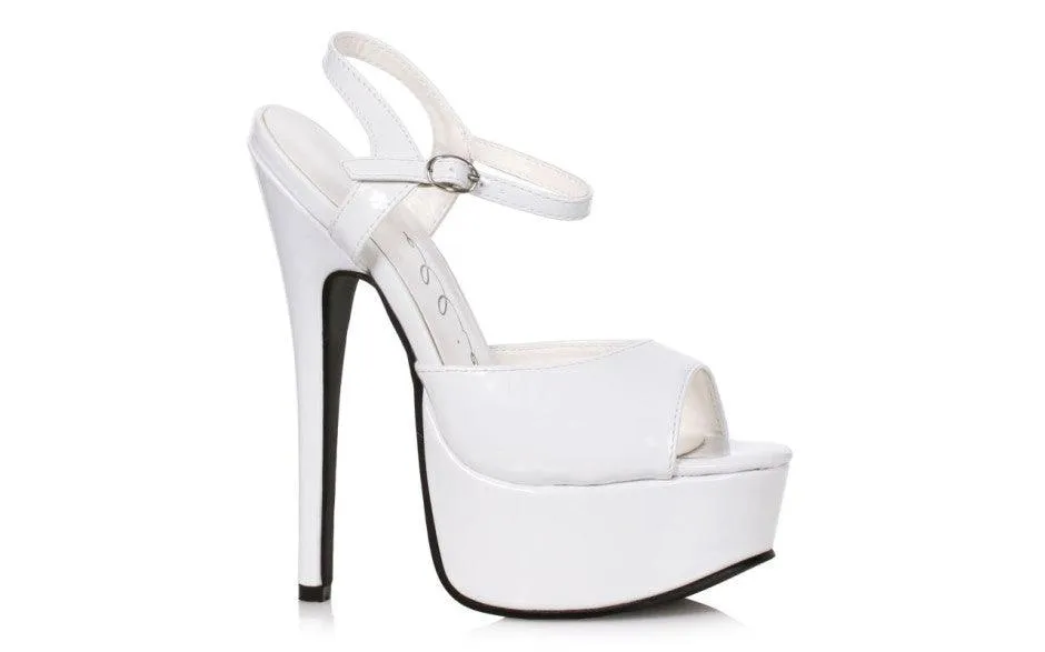 Stiletto Sandal White 6.5in