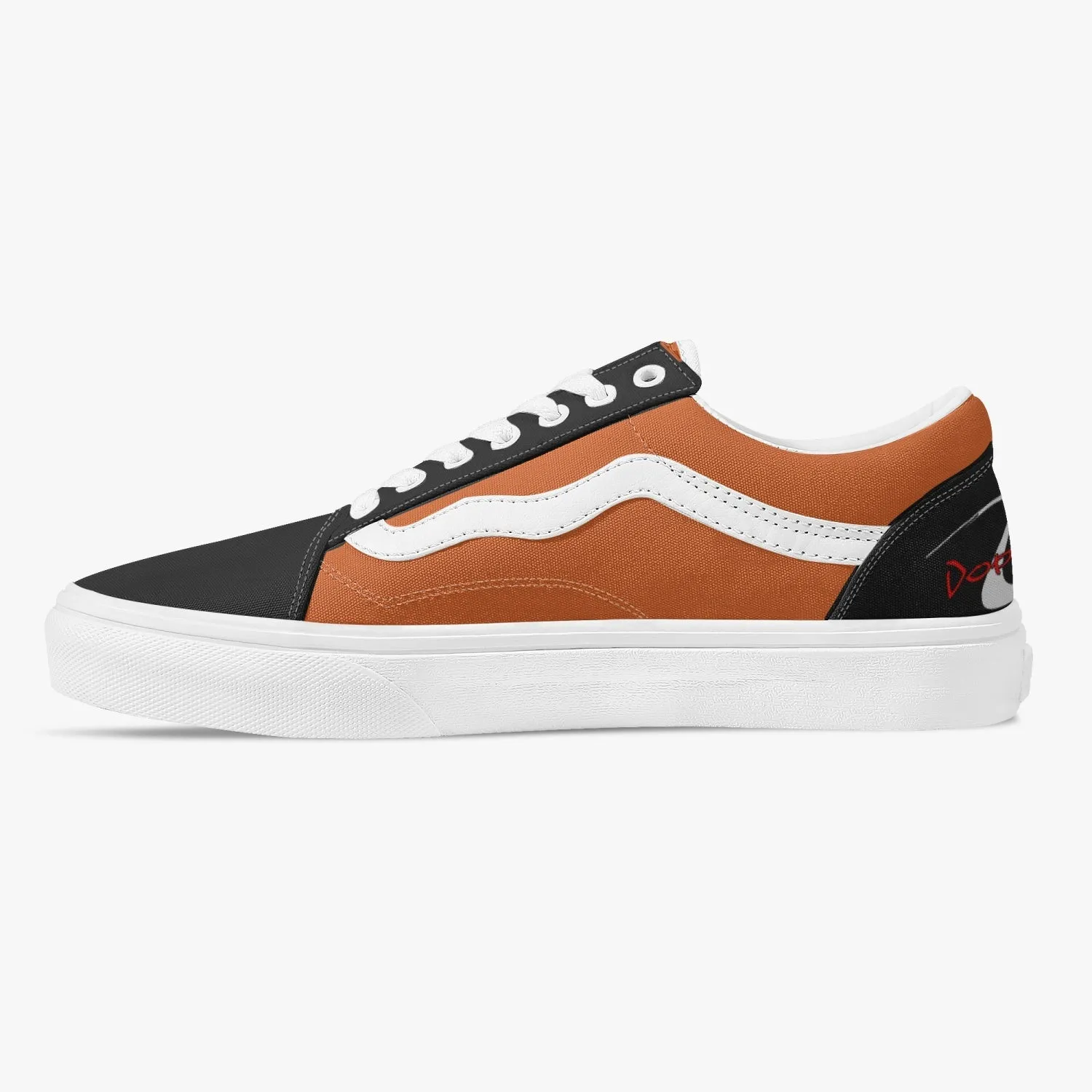 Trendy Low-Top Canvas Sneakers Orange