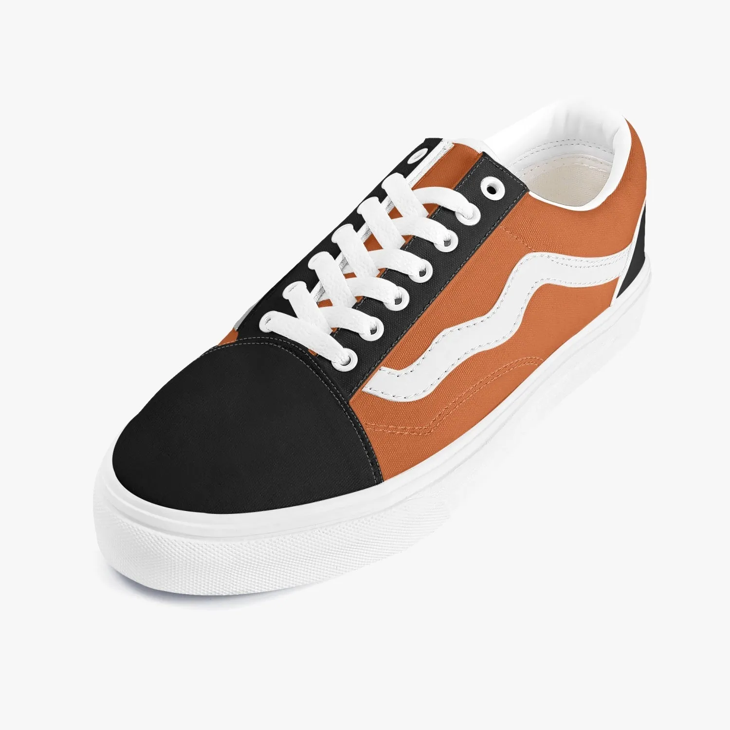 Trendy Low-Top Canvas Sneakers Orange