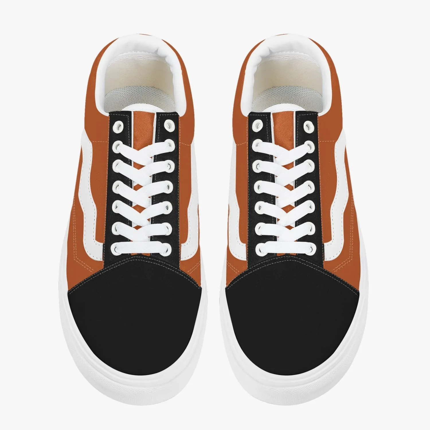 Trendy Low-Top Canvas Sneakers Orange