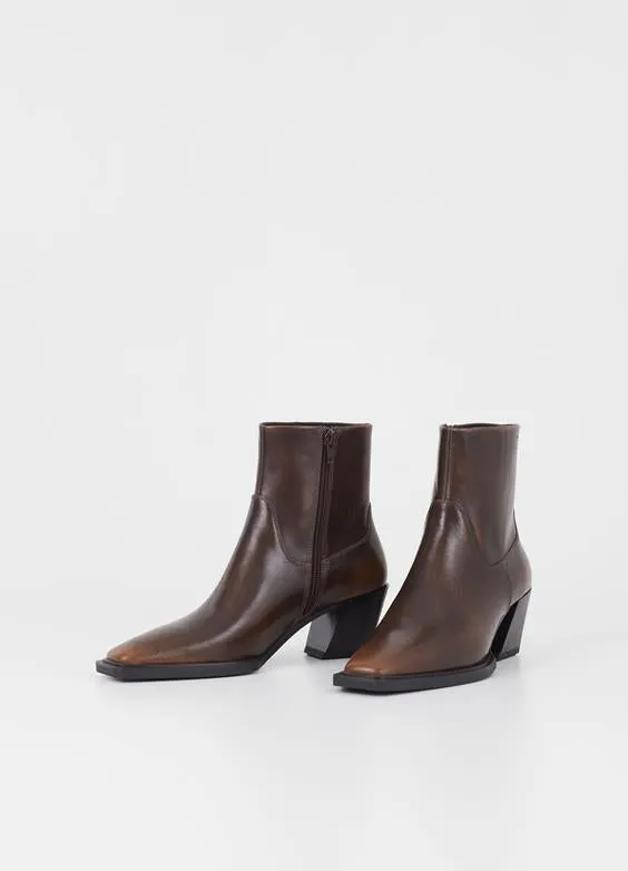 VAGABOND ALINA ZIP BOOTIE BROWN