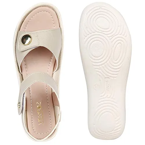 VENDOZ Women & Girls Stylish Casual Daily use Sandals Flats