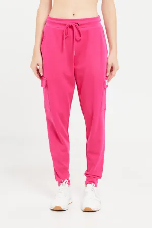 Women Fuchsia Cargo Pant