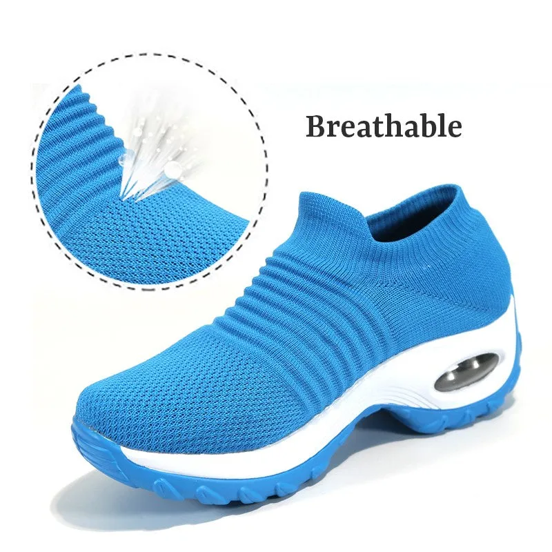 Women's fashion stylish breathable elastic leisure sneakers