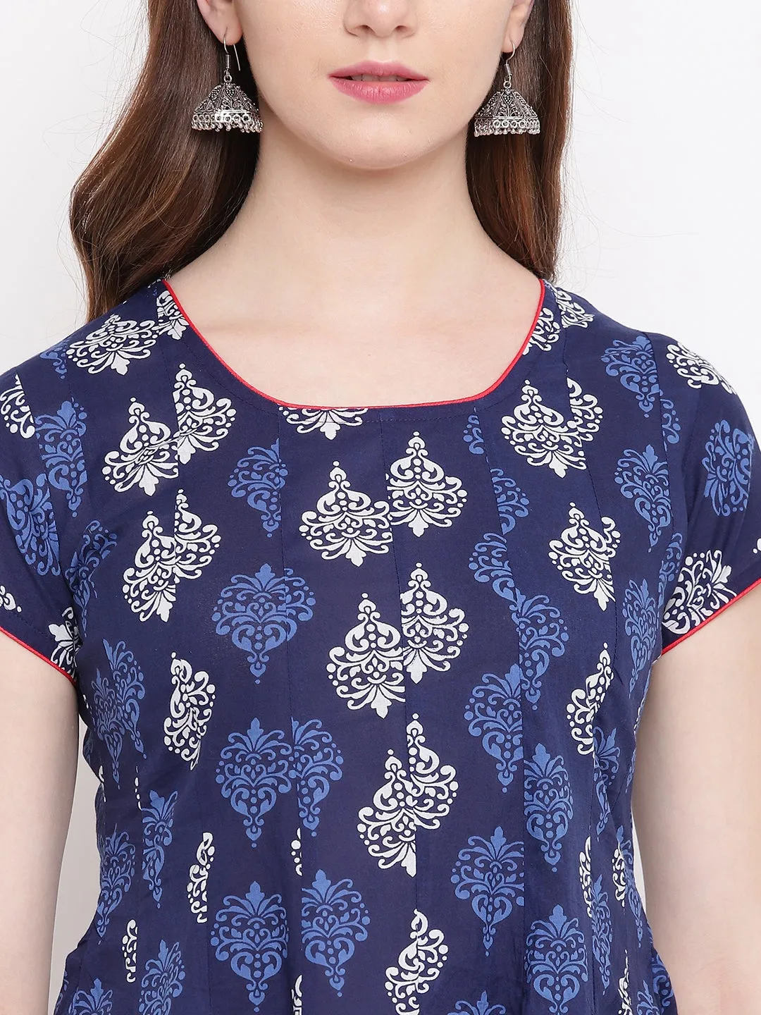 Women'S Indigo Short Kurti